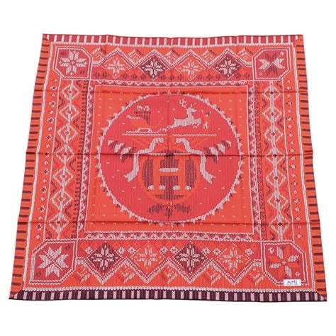 au coin du feu hermes scarf|HERMES Silk Au Coin Du Feu Scarf 90 Clair Ciel Blanc.